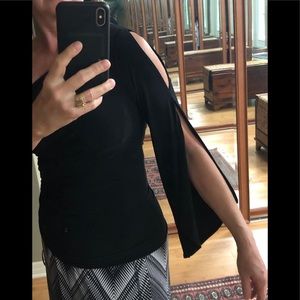 One-shoulder lace-up top